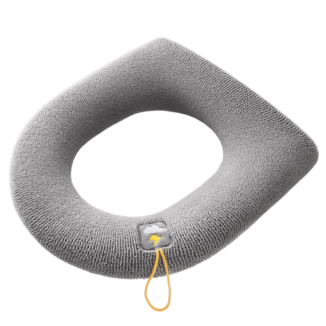 Winter Warm Toilet Seat Cover Closestool Mat 1Pcs Washable Bathroom Accessories Knitting Pure Color Soft O-shape Pad Bidet Cover